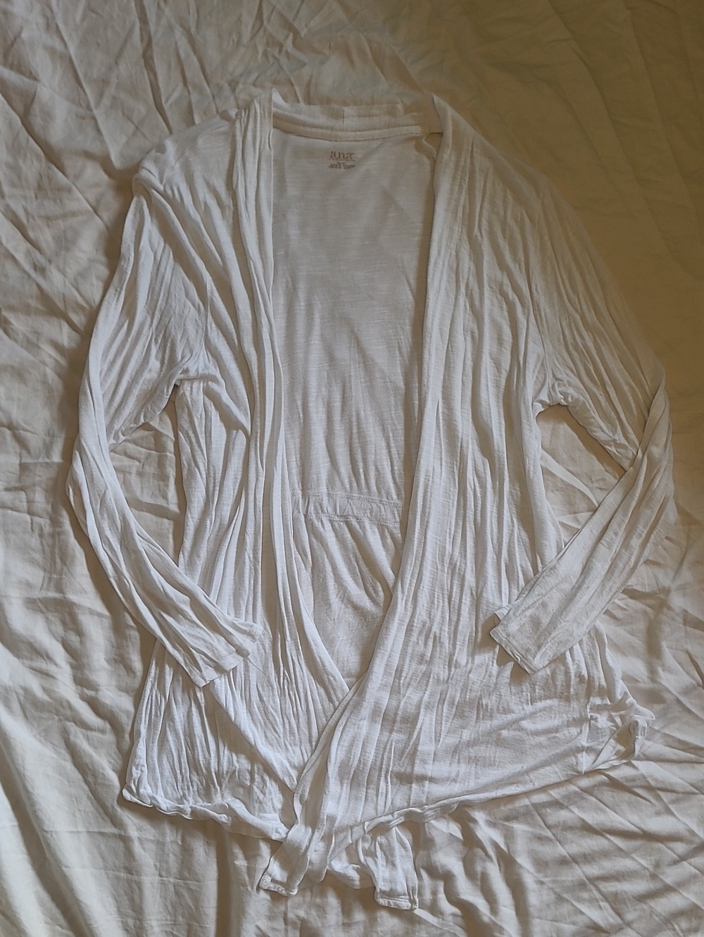 a.n.a White Long Sleeve Open Front Cardigan